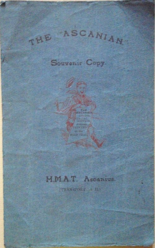 The Ascanian Souvenir Copy HMAS Ascanius (Transport A11)